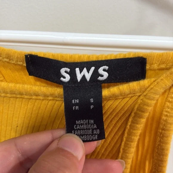 Urban Planet Mustard Ribbed Tank Top - Picture 2 of 2